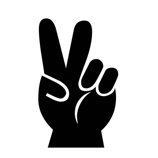 Symbol Frieden Und Liebe Mit Der Hand — Stockfoto
