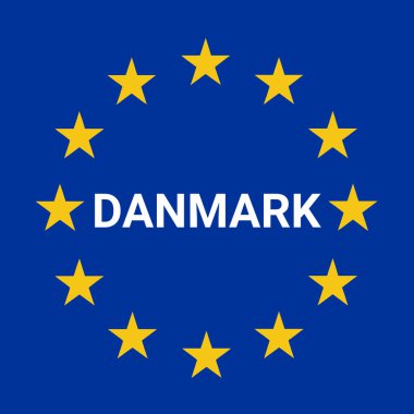 Danimarka sınır yol işareti illüstrasyon 
