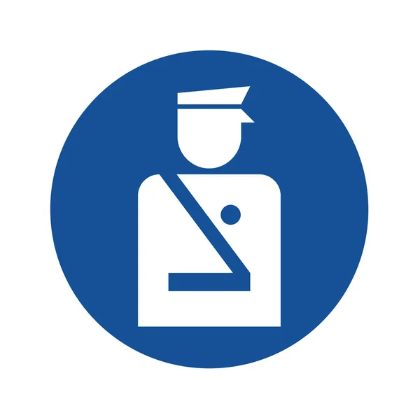 Policji Symbol Ikona Ilustracja — Zdjęcie stockowe