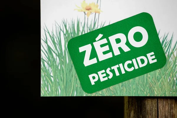 Zero Pesticide Sign Wall France — Stock Photo, Image