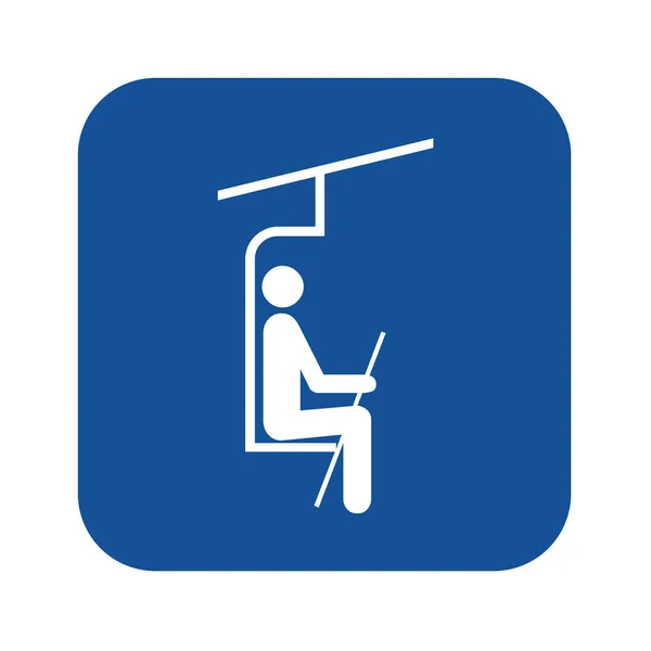 Ilustração Ícone Símbolo Chairlift — Fotografia de Stock