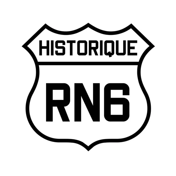 Historyczne Trasy Nationale France Znak — Zdjęcie stockowe