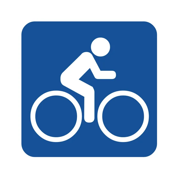 自行车路线标志插图 — 图库照片