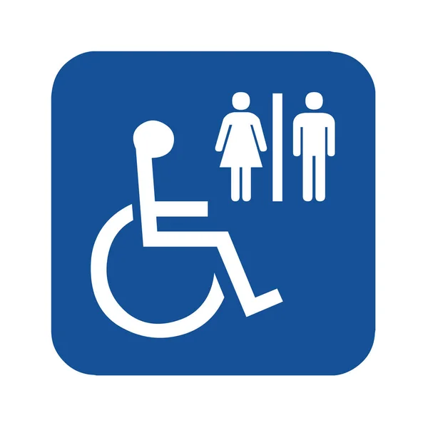 Icona Simbolo Toilette Disabilitata — Foto Stock