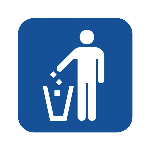 Ícone Lixo Ilustração Símbolo — Fotografia de Stock