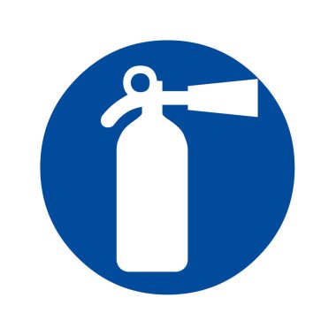 Mavi yangın söndürücü sembol simge