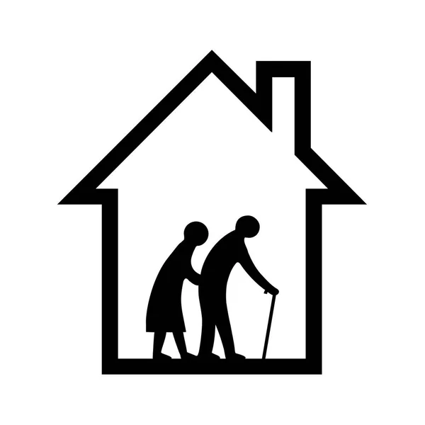 Retirement House Symbol Icon — Stock Photo, Image