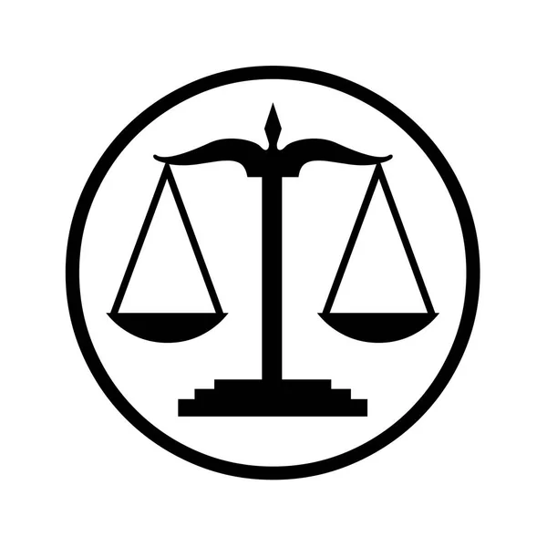 Justice Scales Symbol Icon — Stock Photo, Image