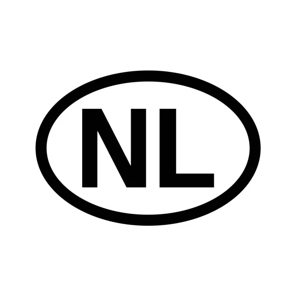 Ilustrasi Kode Negara Belanda — Stok Foto