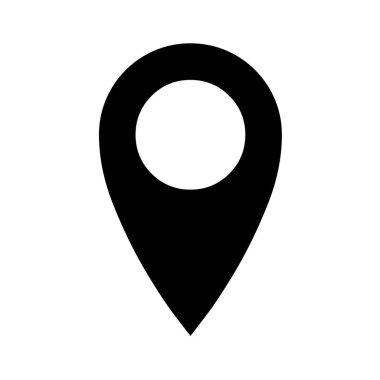 Siyah harita işaretçi illüstrasyon