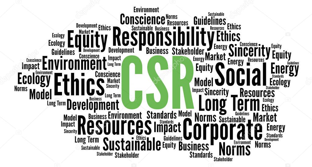 CSR corporate social responsibility word cloud