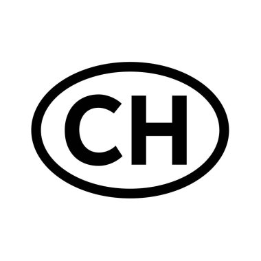 Ülke kodu İsviçre illüstrasyon