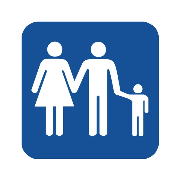 Familienzeichen Piktogramm Illustration — Stockfoto
