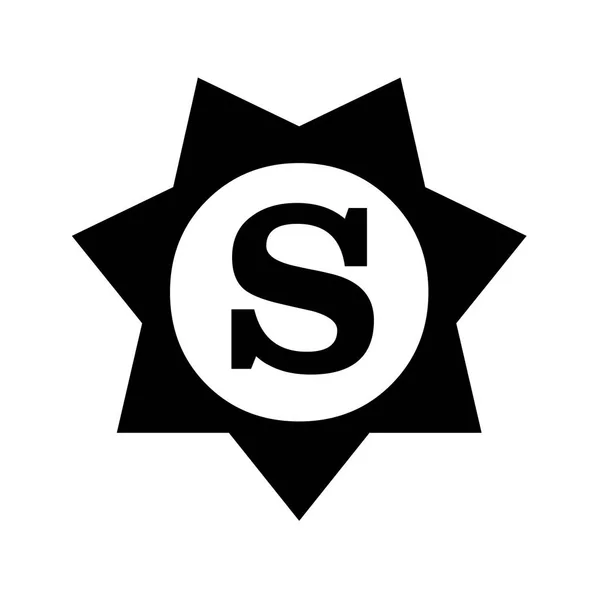Sheriff Symbol Ikon Illustration — Stockfoto