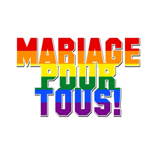 Marriage All Sign French Language — Stock Photo, Image