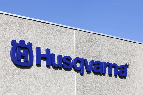 Randers Dänemark Mai 2018 Husqvarna Logo Einer Fassade Husqvarna Ist — Stockfoto