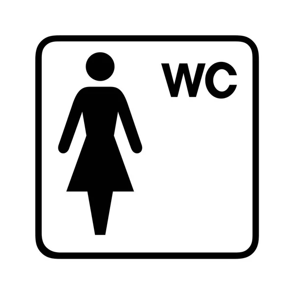 女厕所卫生间图标符号 — 图库照片