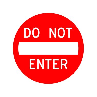 Yol işaretini girmeyin 