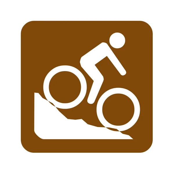 Braunes Mountainbike Freizeitschild — Stockfoto