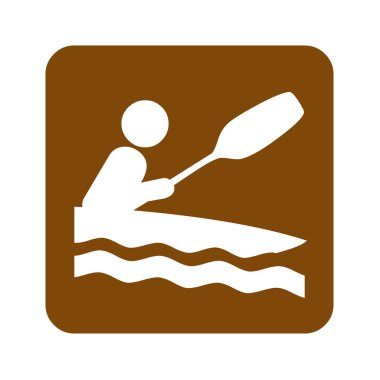 Eğlence işareti Kayak Brown