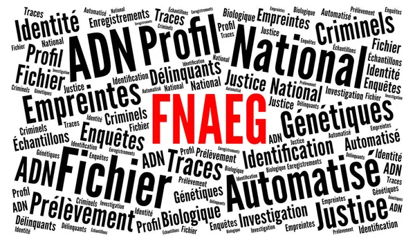 Fichier National Automatisé Des Empreintes Génétiques France Appelé Fnaeg Langue — Photo