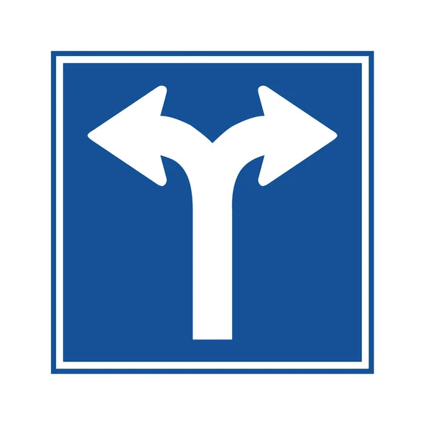 Fork Road Traffic Sign — Stock Photo, Image