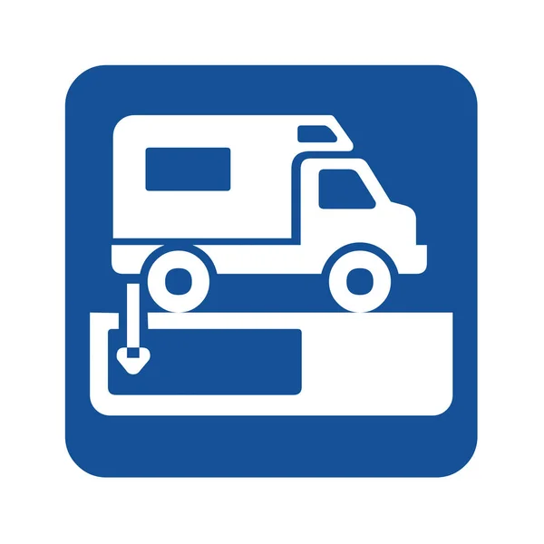 Dumping Station Recreational Vehicle Symbol — Stock Photo, Image