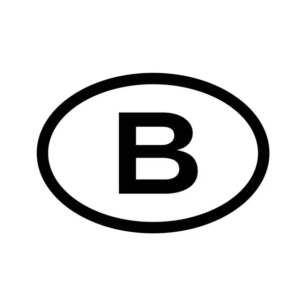 Country Code Vehicle Registration Belgium — Stock Photo, Image