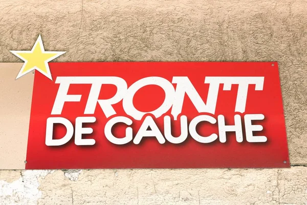 Sete Frankreich Juli 2018 Logo Der Front Gauche Einer Wand — Stockfoto