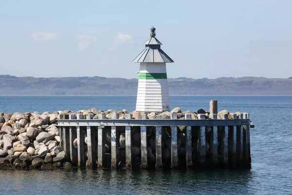 Harbor Lighthouse Ebeltoft Denmark — Stock Photo, Image