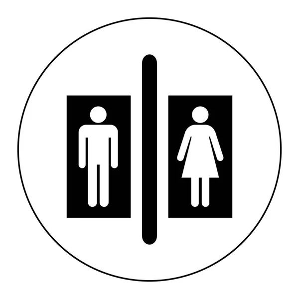 Donna Uomo Icona Simbolo Toilette — Foto Stock