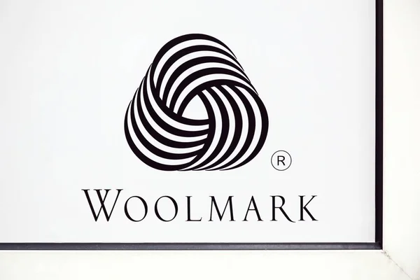 Vejle Данія Жовтня 2018 Woolmark Логотип Стіні Woolmark Власністю Австралійського — стокове фото