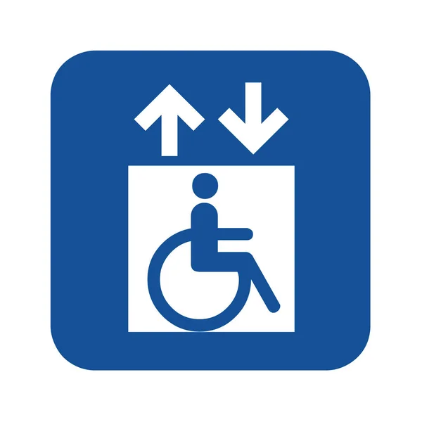 Handicap Elevator Sign Arrows — Stock Photo, Image