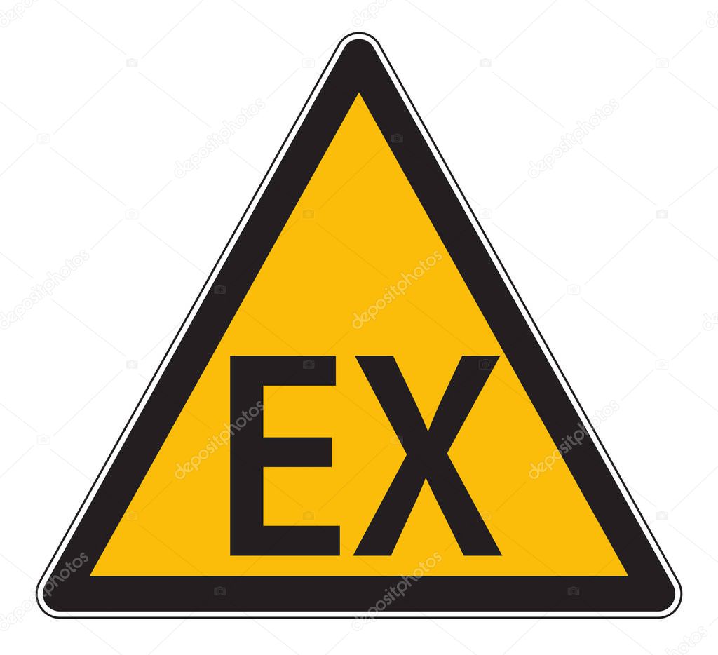 Atex explosive atmosphere area zone sign