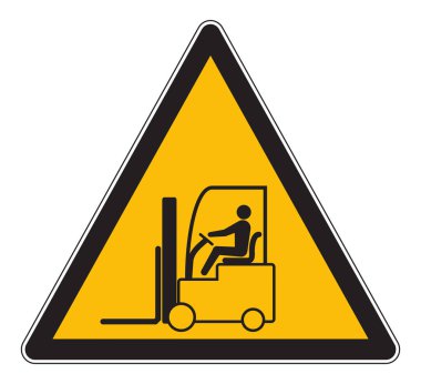 Tehlike uyarı işareti kamyon forklift