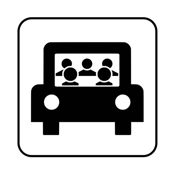 Carpoolen Symbool Pictogram Illustratie — Stockfoto