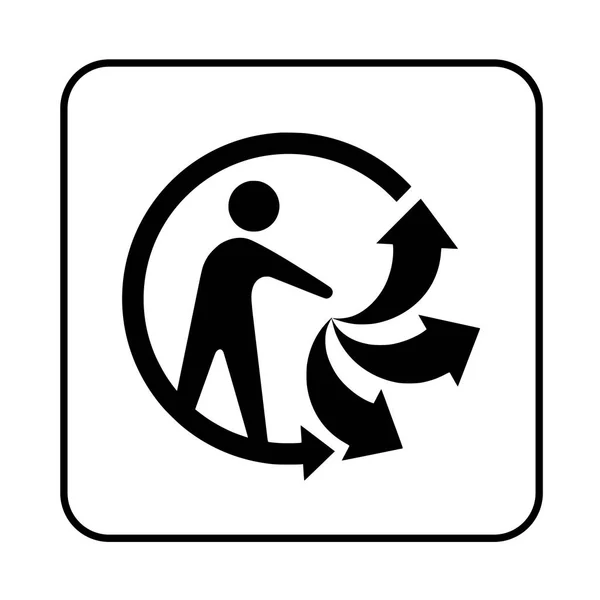 Triman Sign Illustration Recyceln — Stockfoto