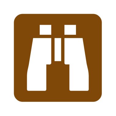 Kahverengi doğa gözlem eğlence işareti