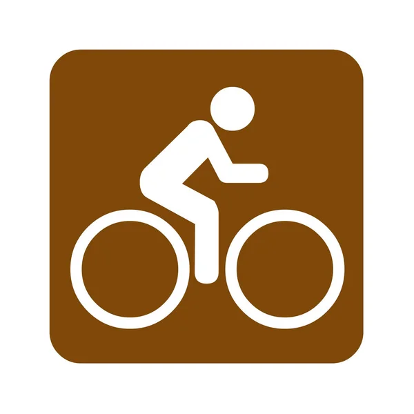 Brown Bike Recreational Sign — Stock Photo, Image