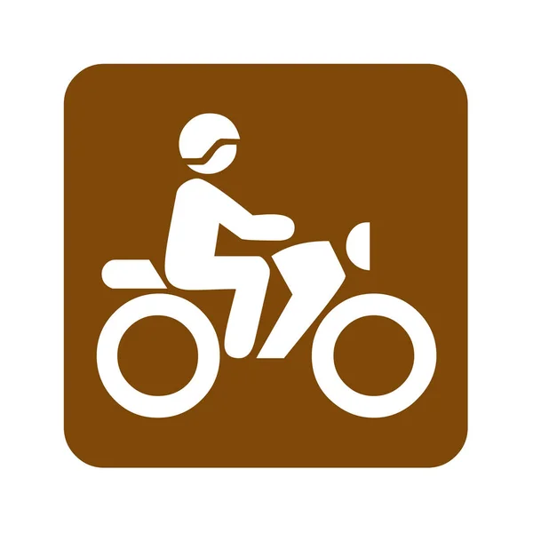 Brown Dirt Biking Recreational Sign — Stock Photo, Image