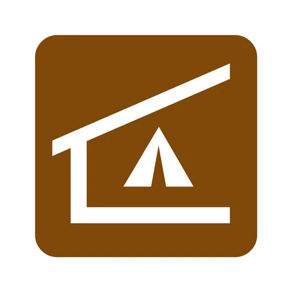 Brown Shelter Campsite Recreational Sign — Stock Photo, Image