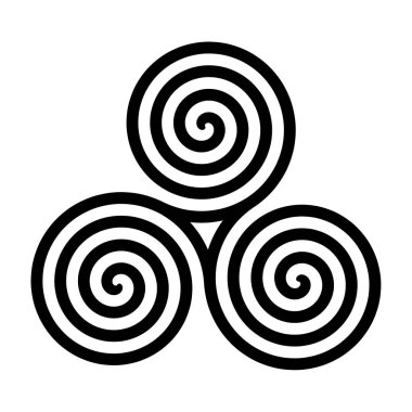 Triskelion sembolü illüstrasyonu