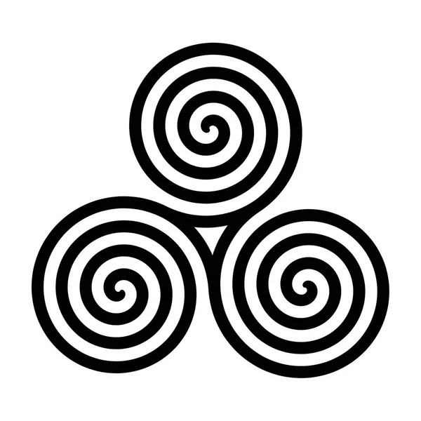Triskelion符号图标说明 — 图库照片