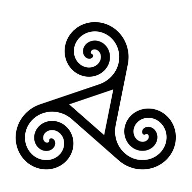 Boş üçgen sembolü ile Triskelion simgesi