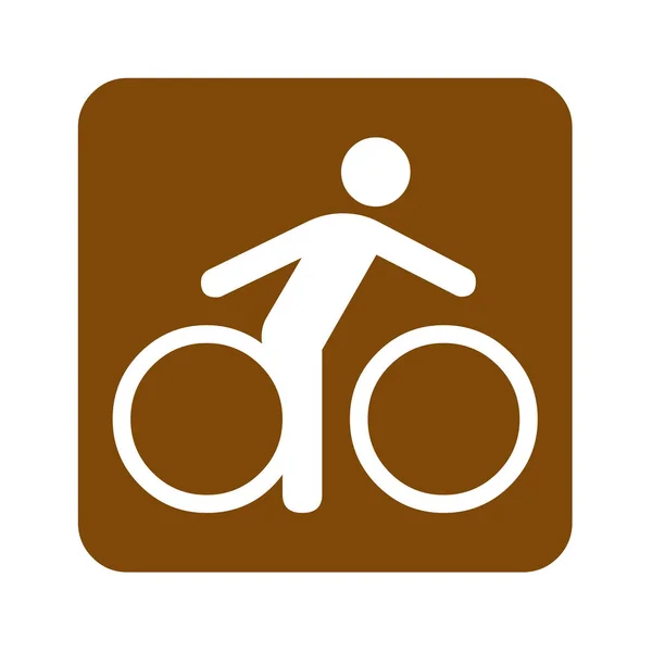 Brown Bicycle Rental Recreational Sign — Stock Photo, Image