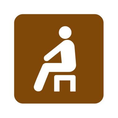 Kahverengi dinlenme stop eğlence işareti