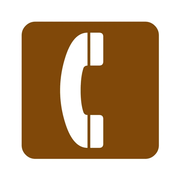Bruine Telefoon Recreatief Teken — Stockfoto