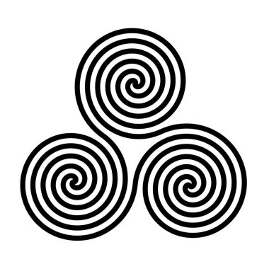 Triskelion sembolü illüstrasyonu