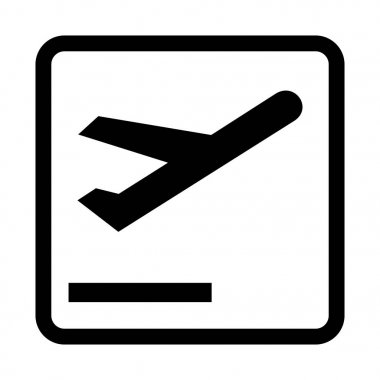 Kalkış uçak sembol simge