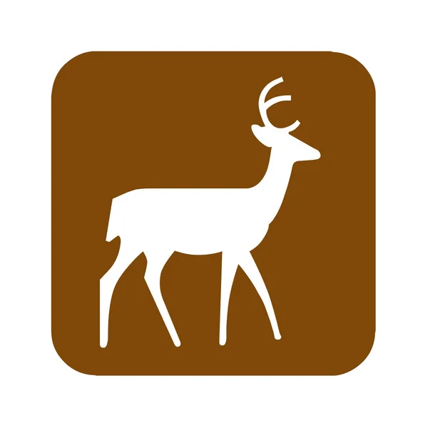 Brown Deer Viewing Area Recreational Sign — Stock Photo, Image